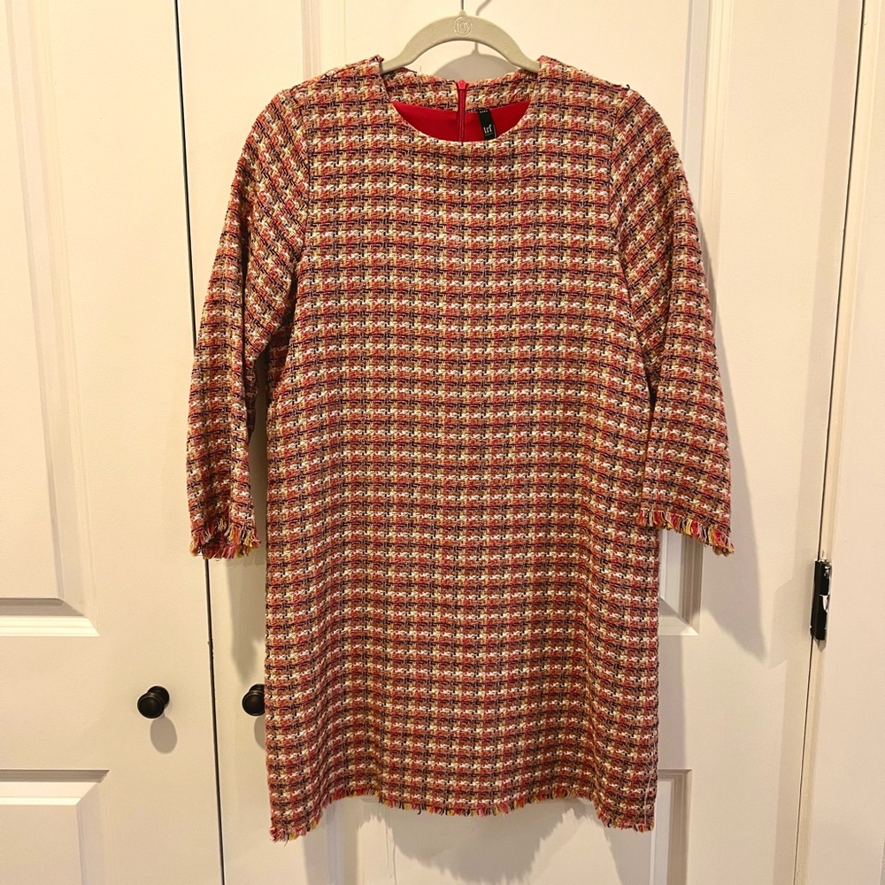 Zara Red and White Plaid Mini Dress